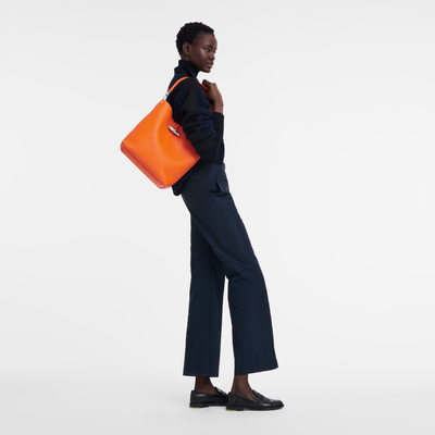 Le Roseau M Shoulder bag , Orange - Leather