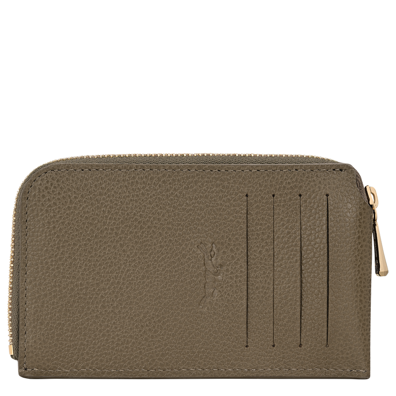 Le Foulonn&eacute; Card holder , Caper - Leather  - View 2 of  2