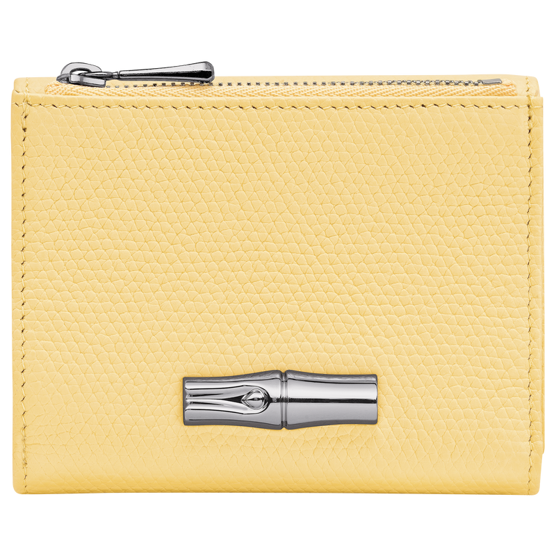 Le Roseau Compact wallet , Yellow Chick - Leather  - View 1 of  3