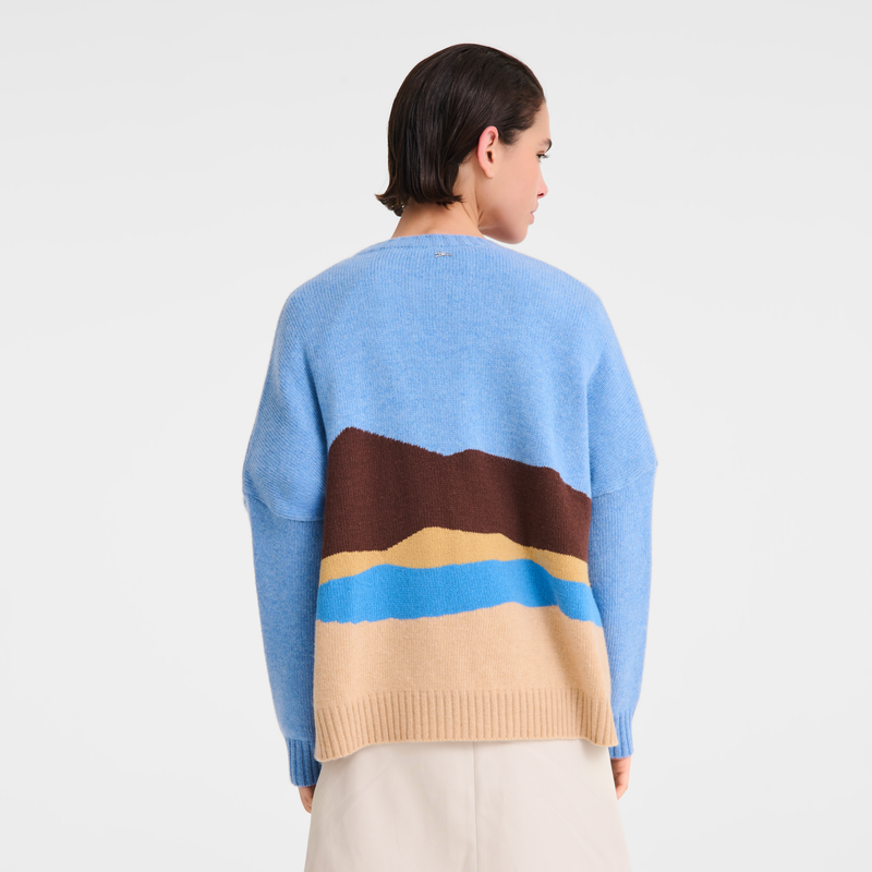 Sweater Caroline H&eacute;lain x Longchamp , Beige - Knit  - View 3 of  4