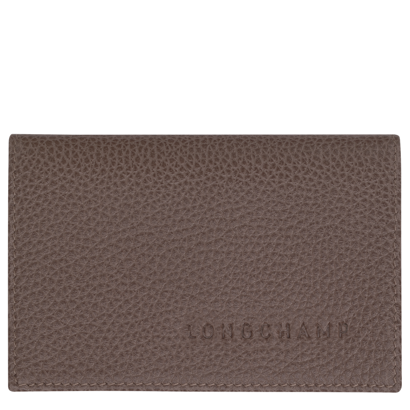 Le Foulonn&eacute; Card holder , Taupe - Leather  - View 1 of  3