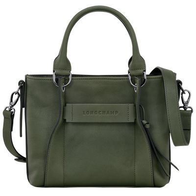 Longchamp 3D S Handbag , Khaki - Leather