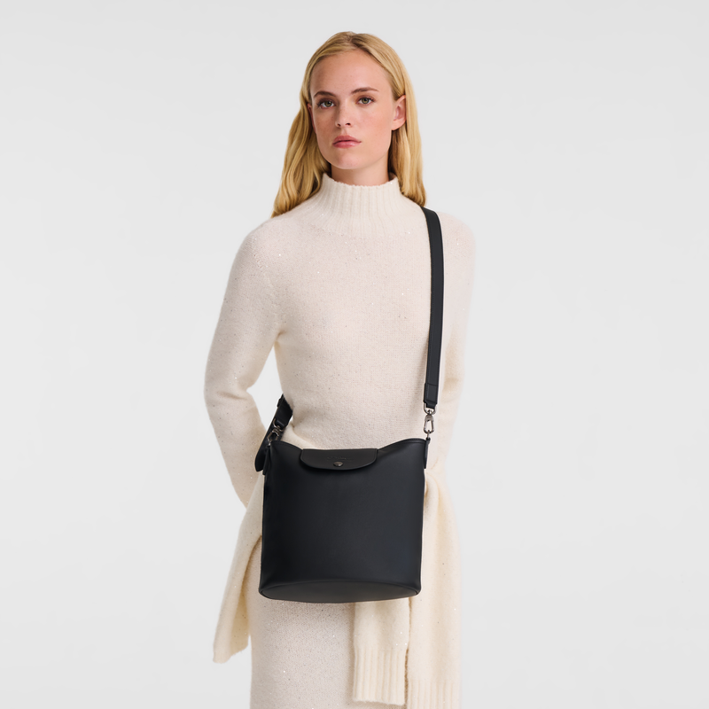 Le Pliage Xtra Shoulder bag , Black - Leather  - View 2 of  6