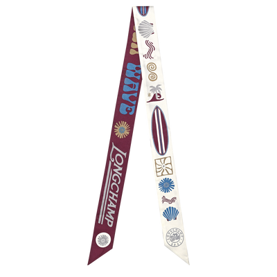 Catch The Parisian Wave Headband , Burgundy - Silk