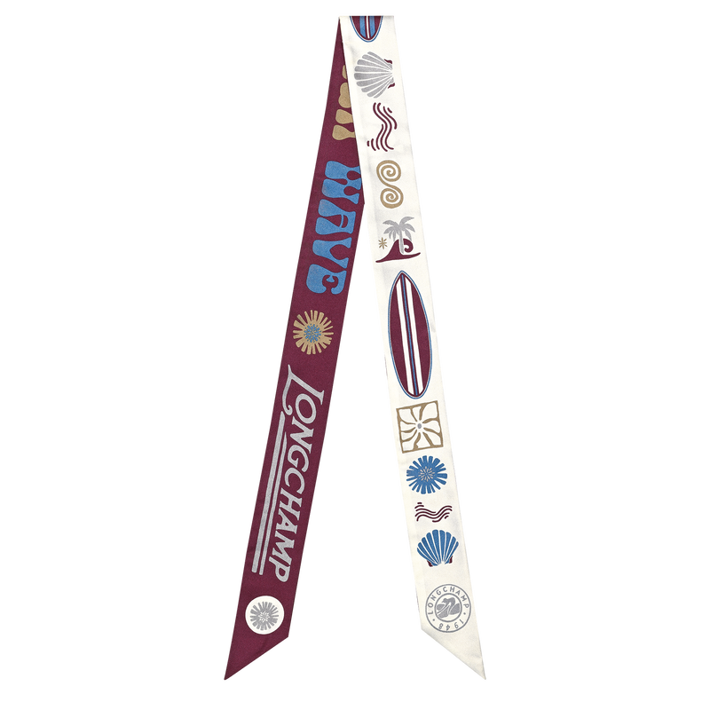 Catch The Parisian Wave Headband , Burgundy - Silk  - View 1 of  2