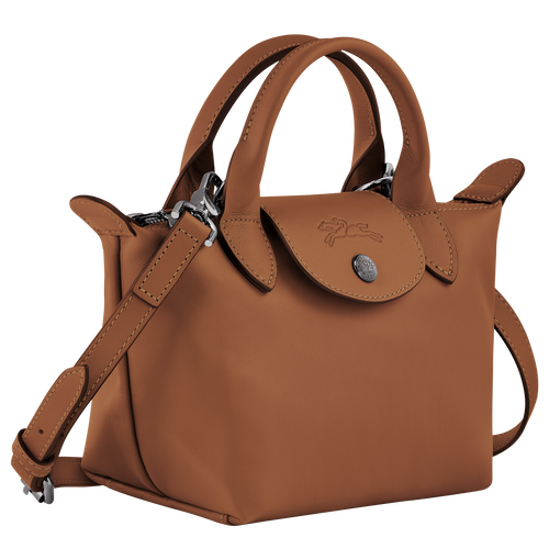 Le Pliage Xtra XS Handbag , Cognac - Leather - View 3 of  5