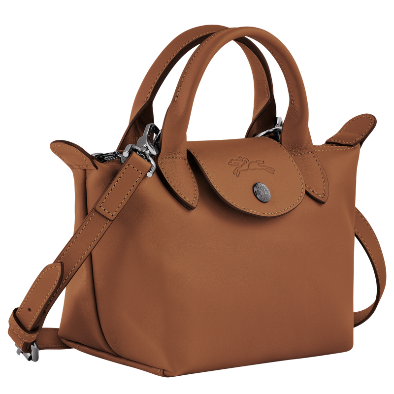 Le Pliage Xtra XS Handbag , Cognac - Leather  - View 3 of  5