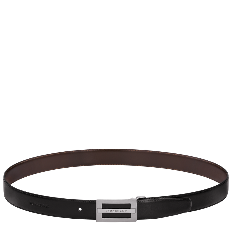 Delta Box Men's belt , Black/Mocha - Leather  - View 3 of  5 Delta Box Men's belt , Black/Mocha - Leather  - View 3 of  5
