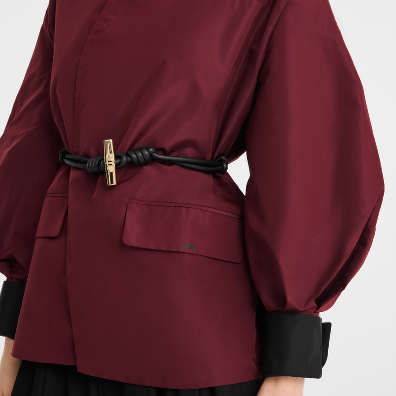 Kimono jacket , Burgundy - Techno taffeta  - View 4 of  5