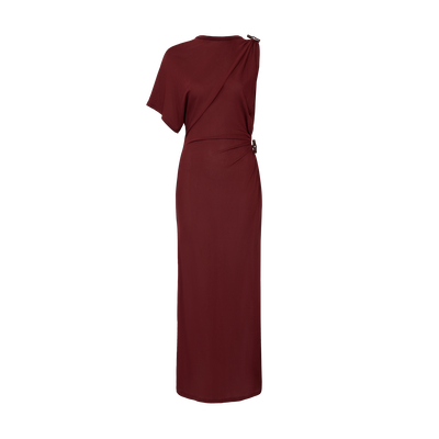 Dress , Burgundy - Crepe jersey