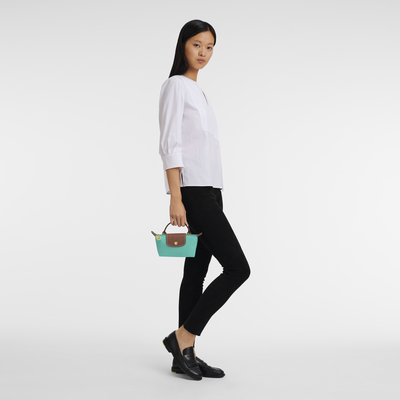 Le Pliage Original Pouch with handle, Turquoise