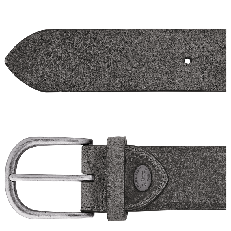 Men's belt , Graphite - Leather  - View 2 of  2