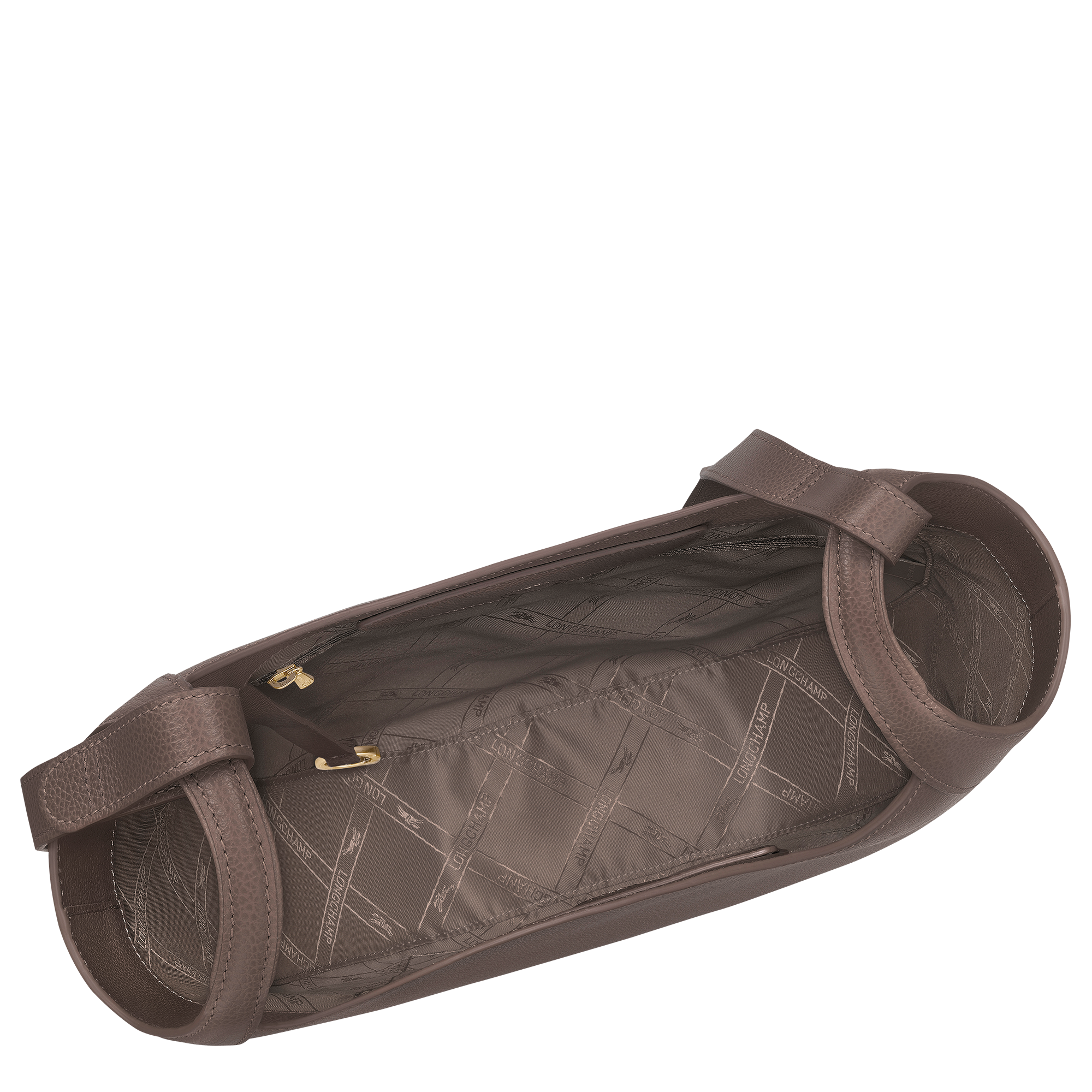 Le Foulonn&eacute; Hobo bag L, Taupe