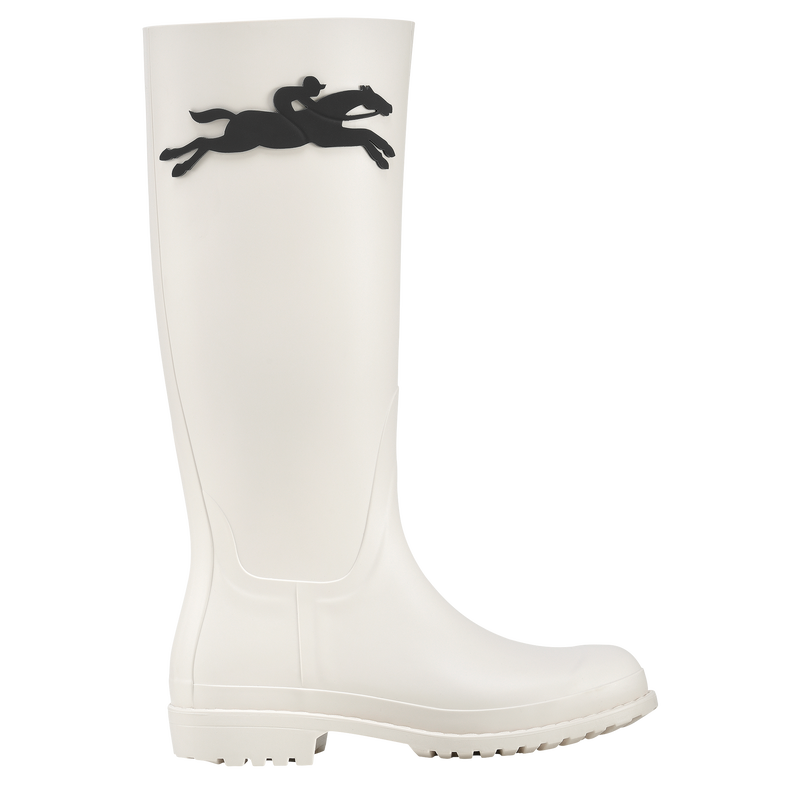 Cheval Longchamp Flat boots , Ivory - PVC  - View 1 of  4