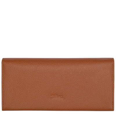Le Foulonné Continental wallet , Caramel - Leather