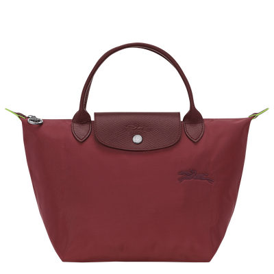 Le Pliage Green S Handbag , Pomegranate - Recycled canvas