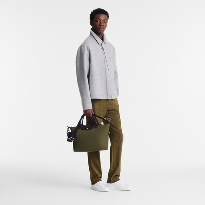 Le Pliage Energy L Handbag , Khaki - Recycled canvas