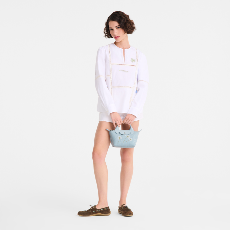 Le Pliage Collection XS Handbag , Sky Blue - Canvas  - View 2 of  7