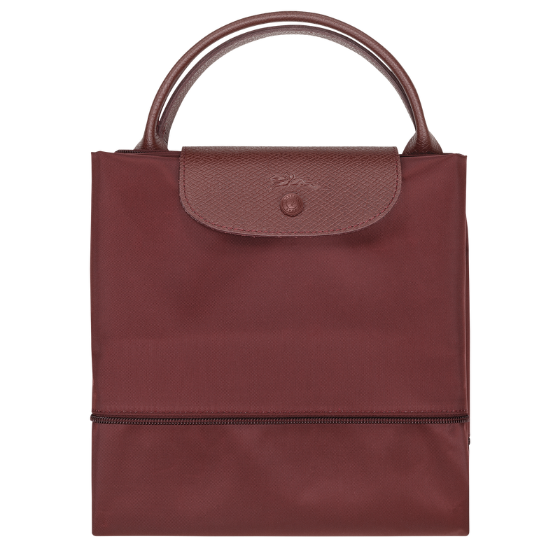 Le Pliage One S Travel bag expandable , Burgundy - Canvas  - View 6 of  6