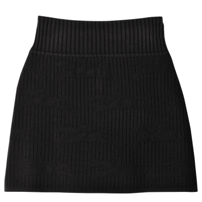 Skirt , Black - Knit