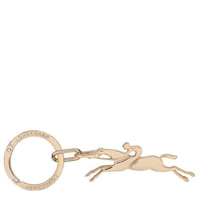 Cavalier Longchamp Keyring , Very pale gold - Metal
