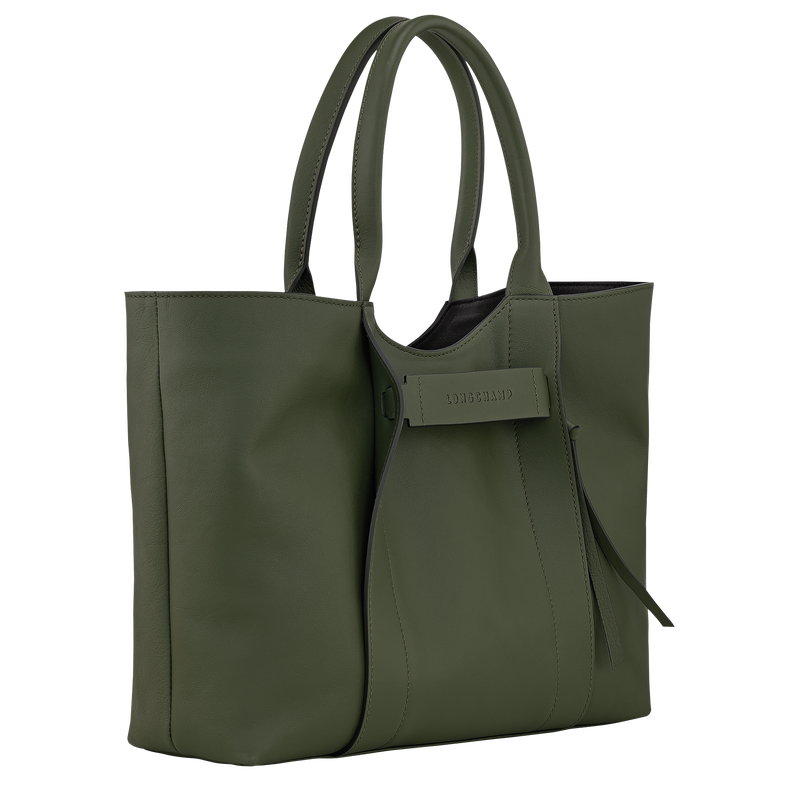 Longchamp 3D Shoulder bag , Khaki - Leather  - View 3 of  5