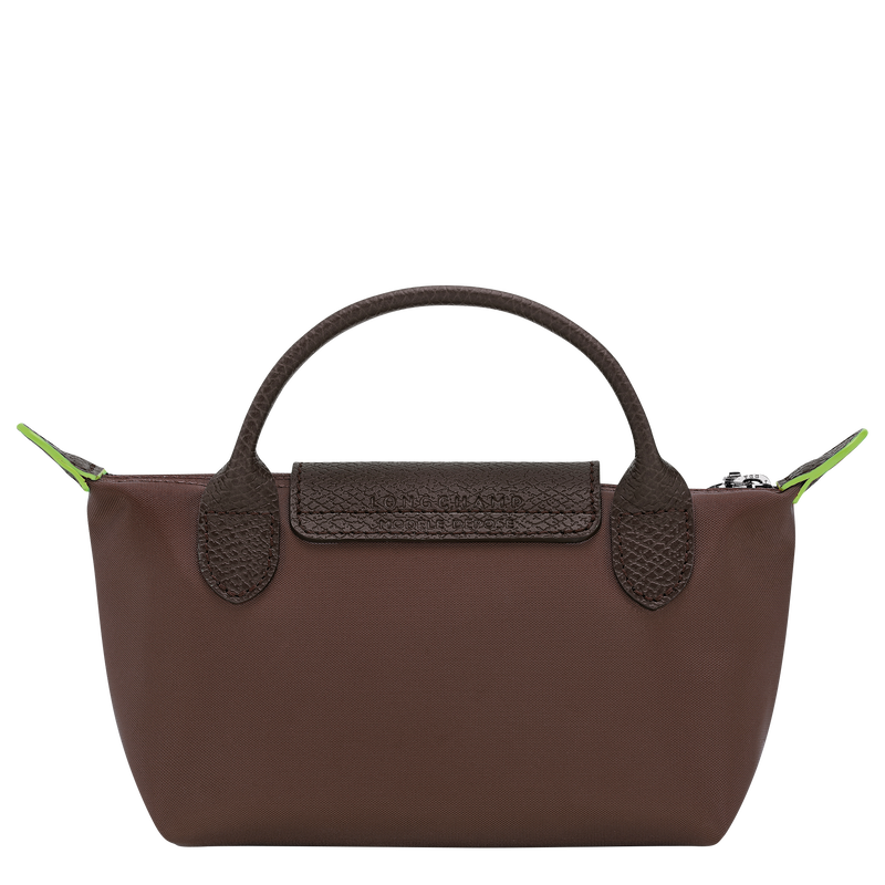 Le Pliage Green Pouch with handle , Mocha - Recycled canvas  - View 4 of  6
