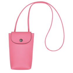 Le Pliage Xtra Phone case with leather lace , Pink - Leather