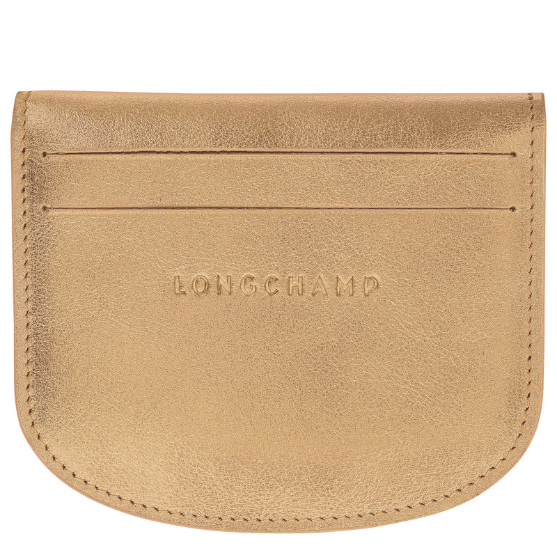 Le Pliage Xtra Card holder , Gold - Leather  - View 2 of  3