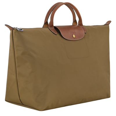 Le Pliage Original L Travel bag , Olive - Recycled canvas