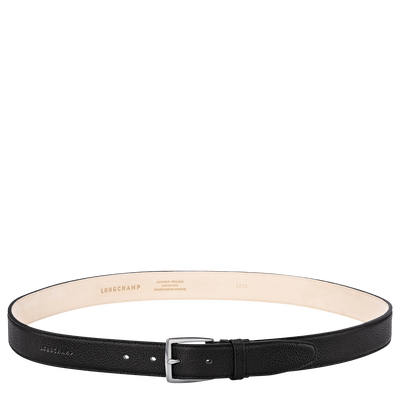 Le Foulonn&eacute; Men's belt , Black - Leather