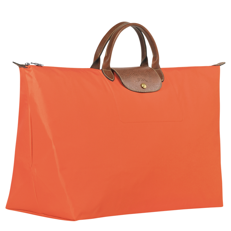 Le Pliage Original M Travel bag , Orange - Recycled canvas  - View 3 of  4
