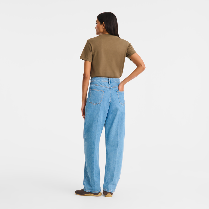 Trousers , Sky Blue - Denim  - View 5 of  5