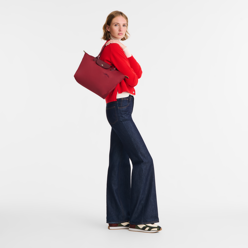 Le Pliage Green M Tote bag , Pomegranate - Recycled canvas  - View 2 of  7