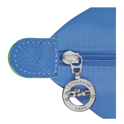 Le Pliage Green Pouch with handle, Cornflower