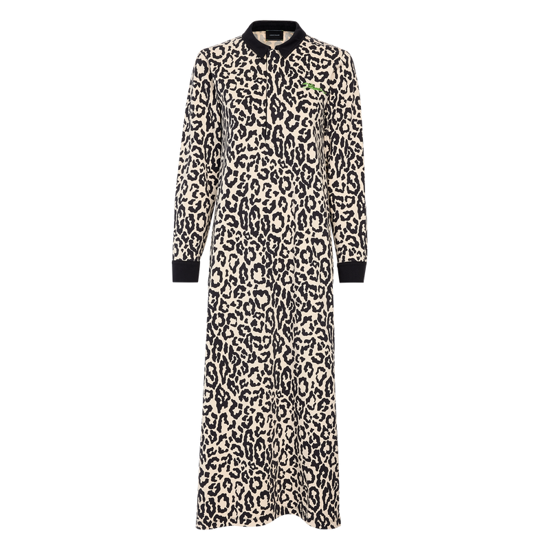 Dress , Black/Beige - Printed jersey  - View 1 of  3