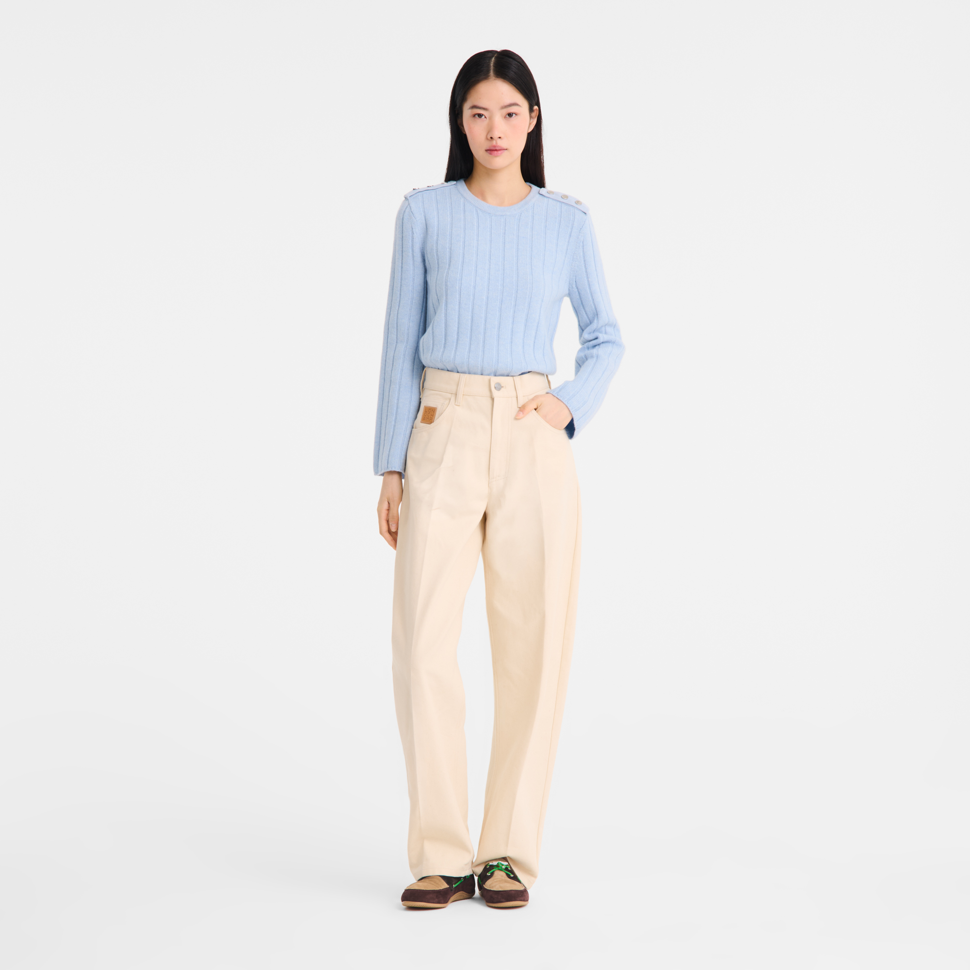 null Trousers, Ecru