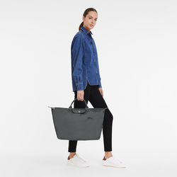 Le Pliage Green S Travel bag , Graphite - Recycled canvas