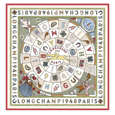 Le Jeu de Cheval Silk scarf 90, Almond Green