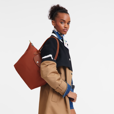 Le Pliage Green Tote bag M, Chestnut