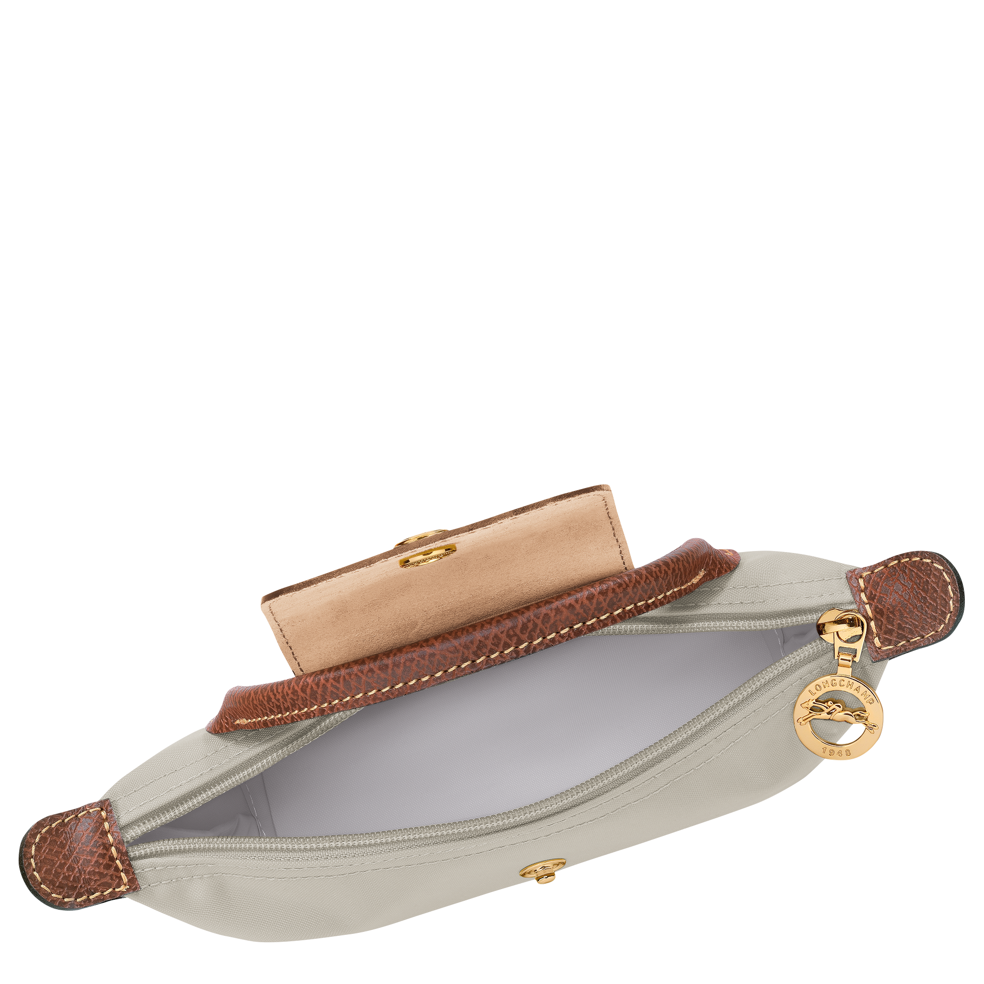 Le Pliage Original Pouch with handle, Pebble