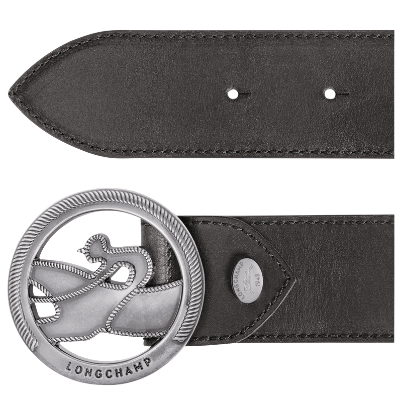 La M&eacute;daille Longchamp Ladies' belt , Mineral - Leather  - View 3 of  3