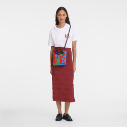 Longchamp x Robert Indiana XS Crossbody bag , Red - Canvas