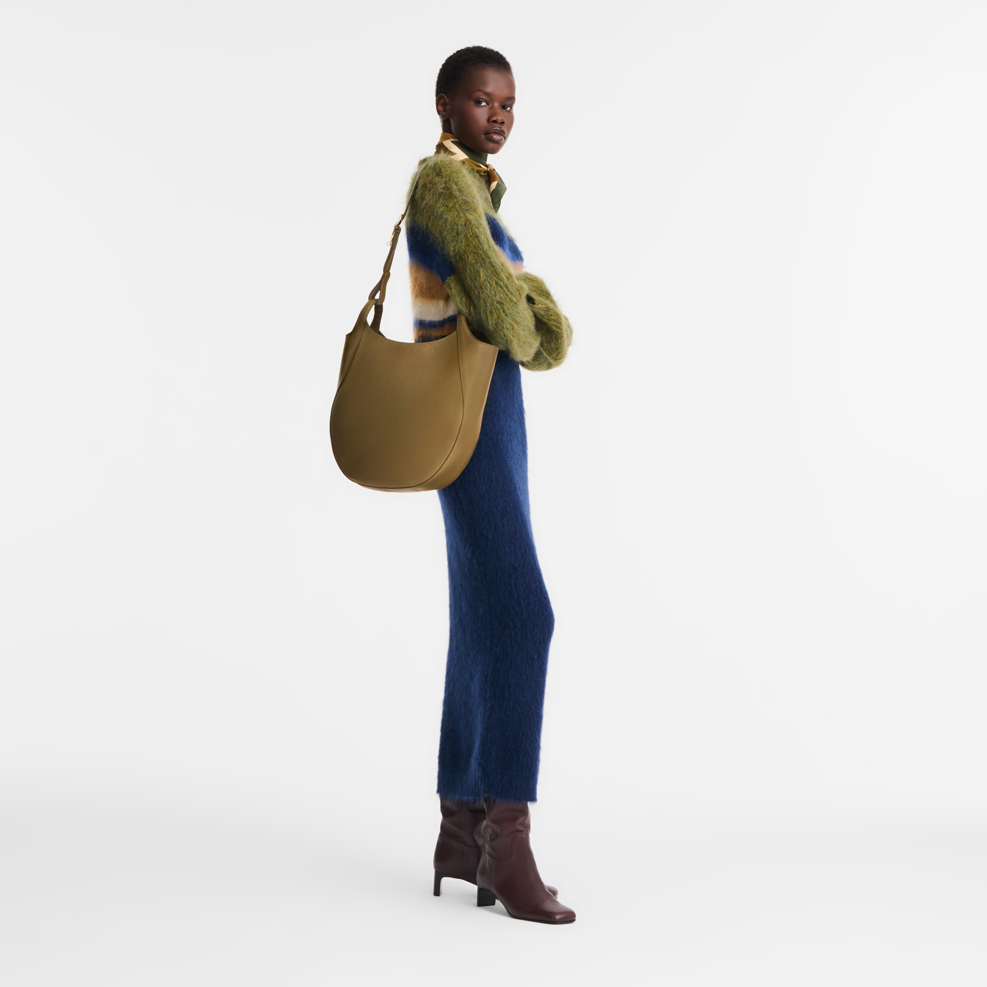 Le Foulonn&eacute; Hobo bag L, Caper