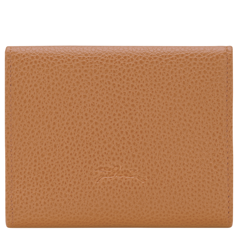 Le Foulonn&eacute; Compact wallet , Pecan - Leather  - View 2 of  3