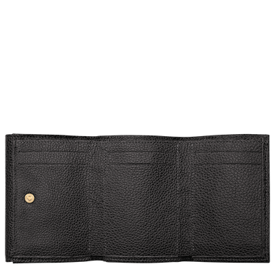 Le Foulonné Compact wallet, Black