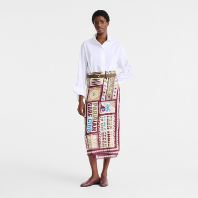 Parisian Surf Club Pareo, Burgundy