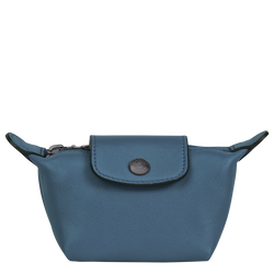 Le Pliage Cuir Coin purse , Pilot Blue - Leather
