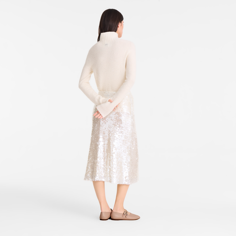 Midi skirt , Ivory - OTHER  - View 3 of  5