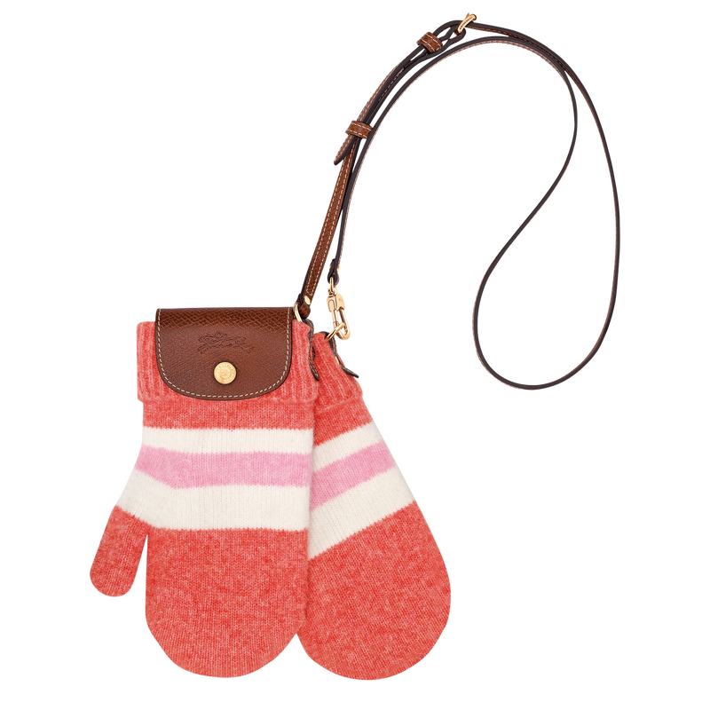 Le Pliage Collection Mittens bag , Coral/Pink - Canvas  - View 1 of  1